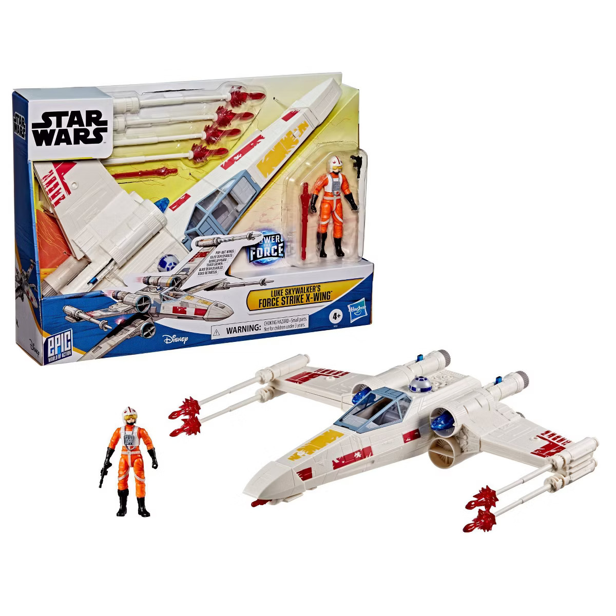 Luke Skywalker 専用 Star Wars Epic Force Strike X Wing Kanatlı Araç Aksiyon Figürü G0768