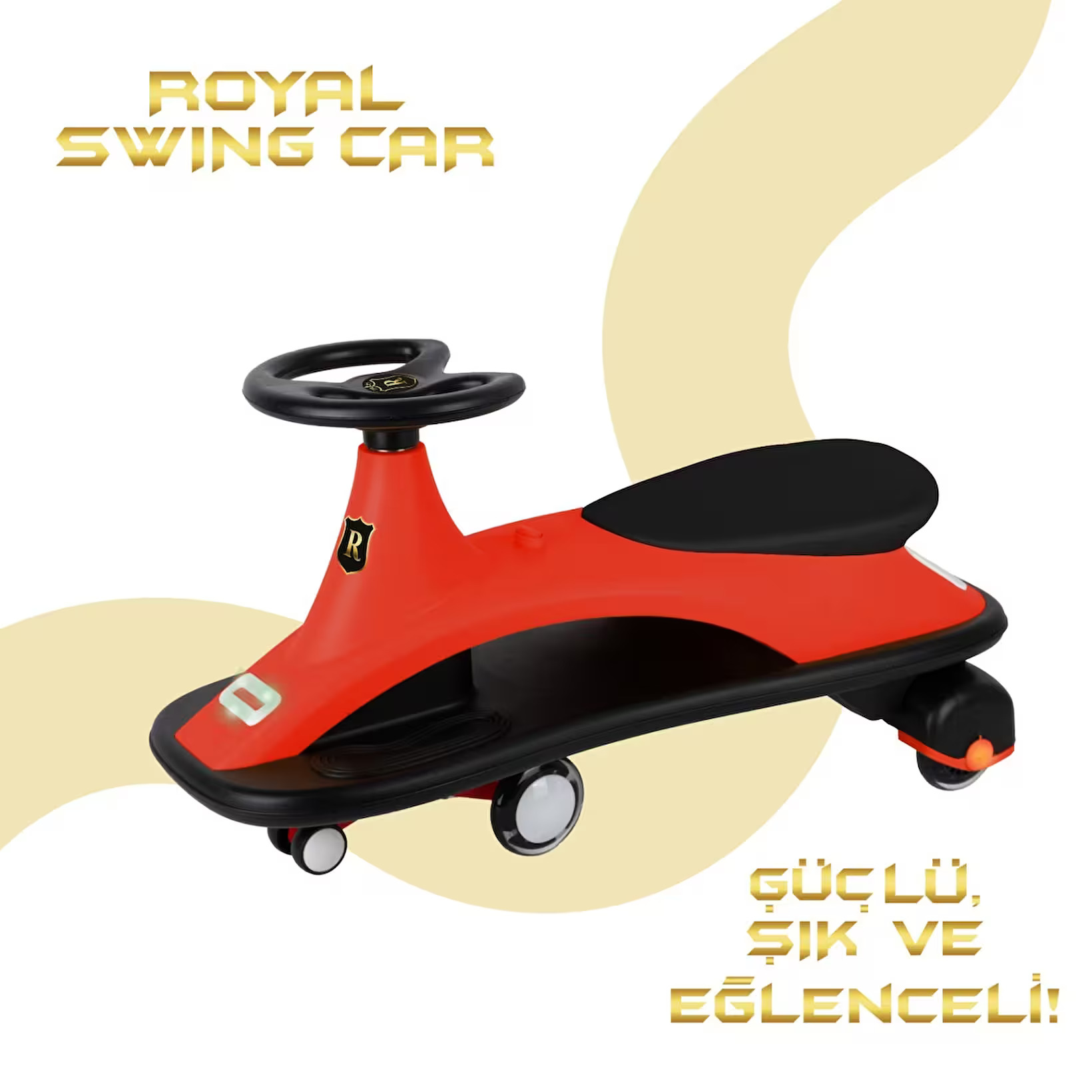 Sesli ve Işıklı Royal Swing Car Kırmızı